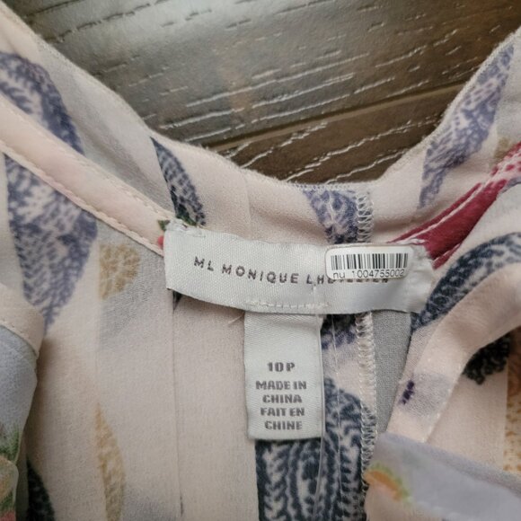 Anthropologie ML Monique Lhuillier Tapestry Pleated Maxi Dress Womens 10P Boho - Picture 4 of 7